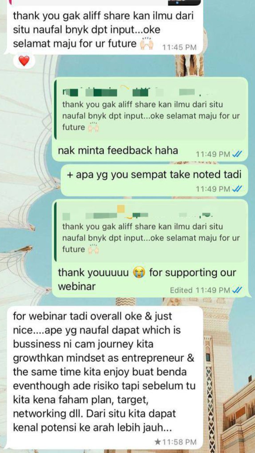 Feedback from Naufal, Civil Engineering Student, UTHM
